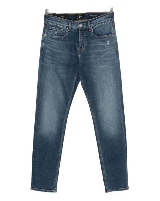 メンズ 7 For All Mankind Distressed-details Jeans Blue