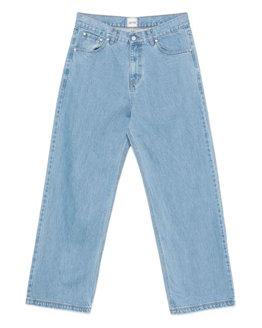 Arte' Blue Light-Wash Straight-Leg Jeans for men
