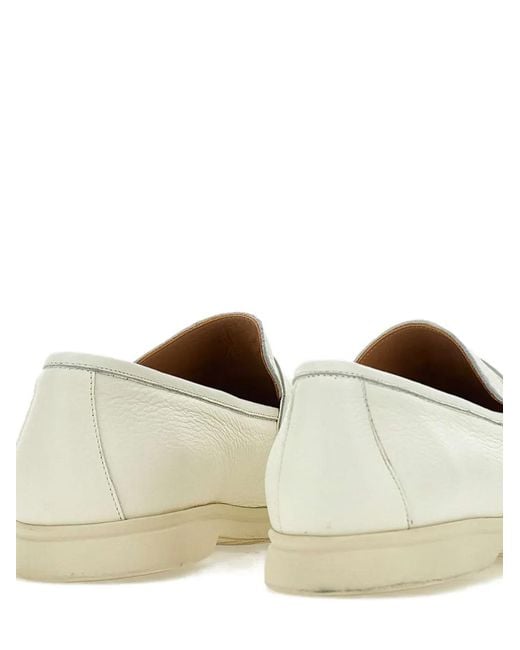 Duca Degli Abruzzi White Leather Loafers for men