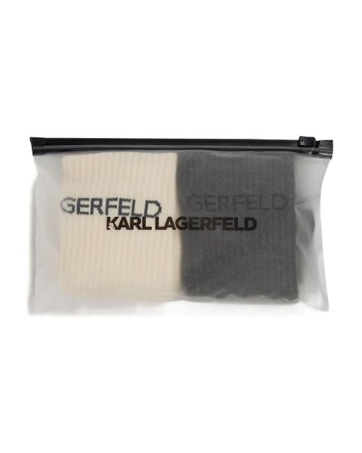 Pack de dos pares de calcetines K/Essential Karl Lagerfeld de hombre de color Gray