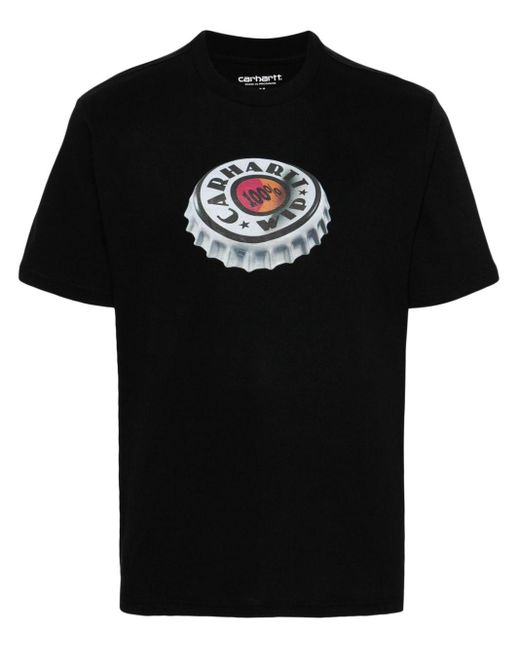 Carhartt Black Bottle Cap Organic Cotton T-shirt for men