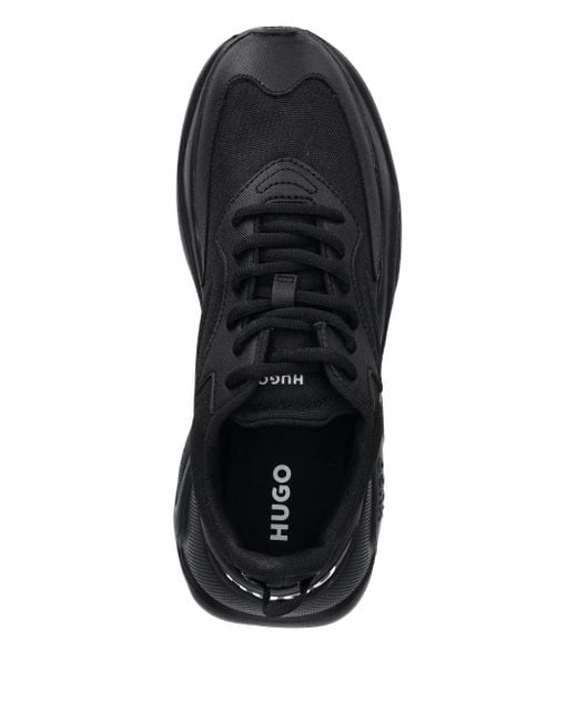 HUGO Black Sneakers Mit Logo-Print