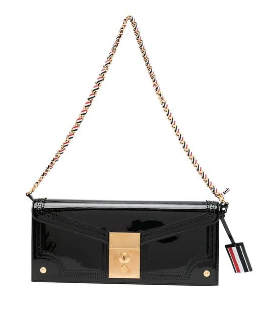 Thom Browne Black Clip-Lock Fastening Shoulder Bag