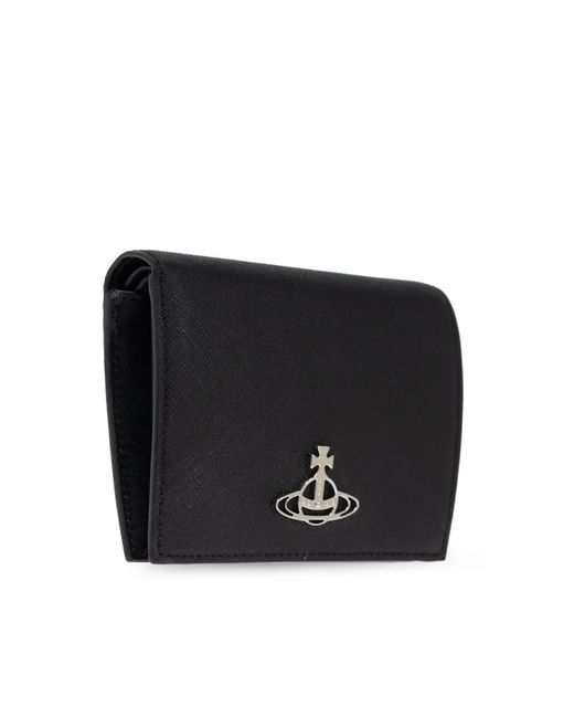 Vivienne Westwood Black Orb-Plaque Bifold Wallet