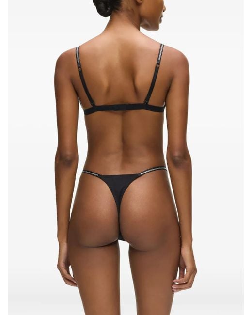 Karl Lagerfeld Black Triangel-Bh Mit Logo