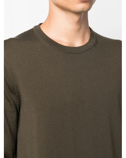 Boss Brown Crew-Neck Long-Sleeve Jumper for men