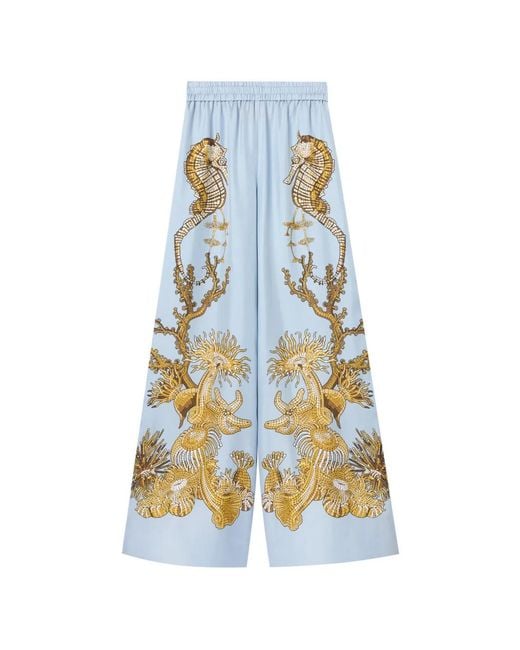 LaDoubleJ Blue Palazzo Placée Pants