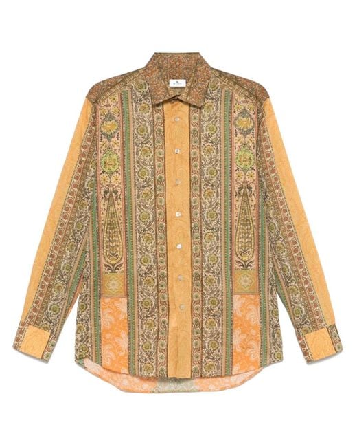 メンズ Etro プリント シャツ Natural