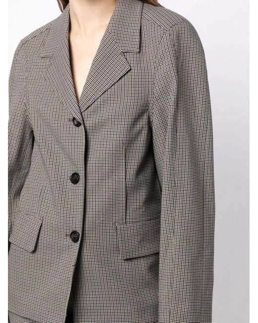 Low Classic Brown Oversized Check Blazer