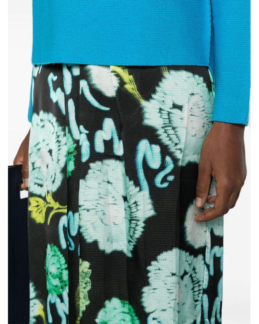 Christian Wijnants Green Suma Floral-print Skirt
