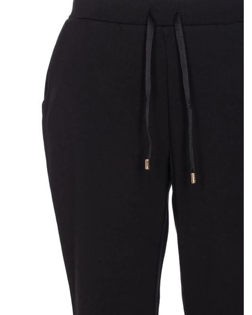 Liu Jo Black Drawstring-Waist Trousers