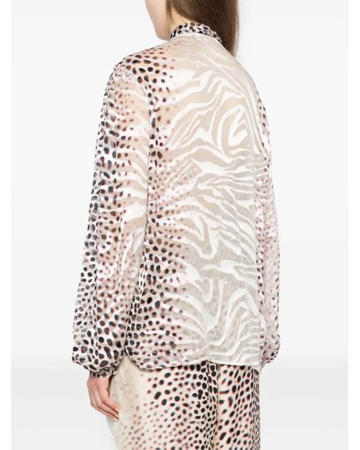 Roberto Cavalli Black All-Over Graphic Print Shirt