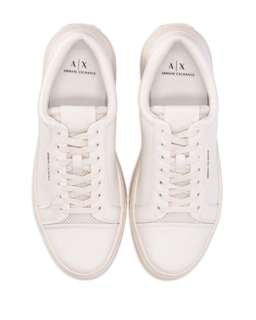 Armani Exchange Ax Logo-print Lace-up Sneakers in Pink for Men | Lyst