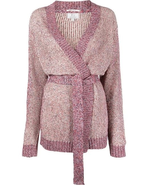 Woolrich Pink Ribbed-Knit Cardigan