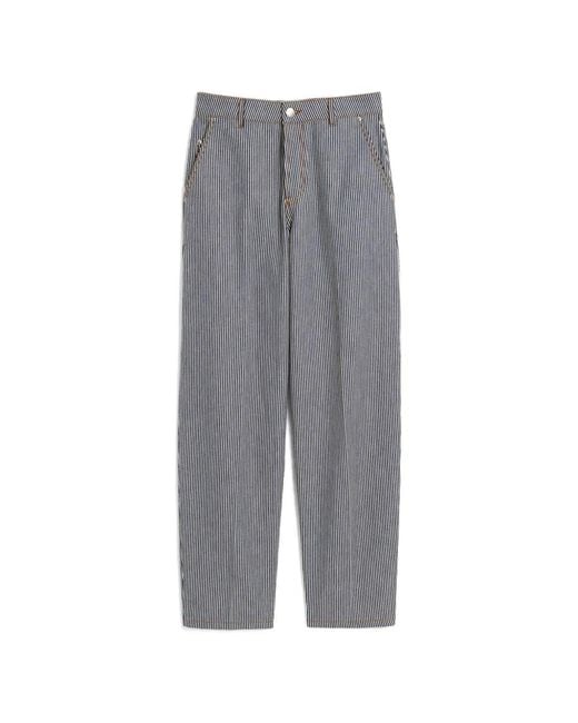 AMI Gray Cotton Balloon Fit Jeans