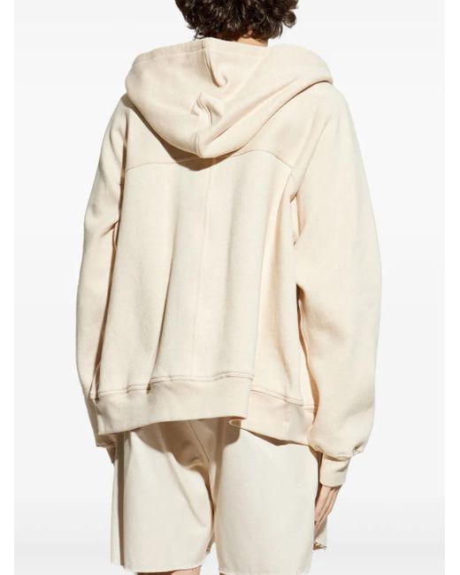 Rick Owens Natural Zip-Up Hoodie for men