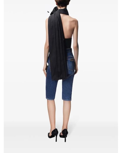 Haut Flower Corsage À Dos Nu Area en coloris Black