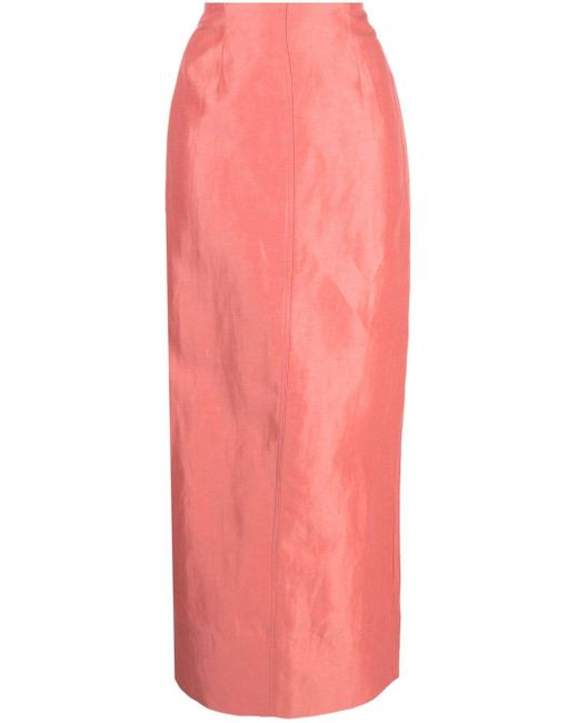 Aje. Pink Mary Maxi Skirt