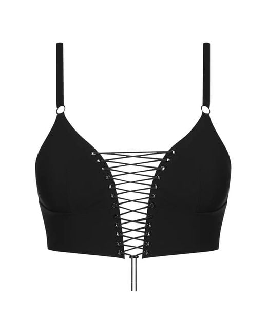 Maison Close Black Nuit Infinie Bustier Triangle Bra
