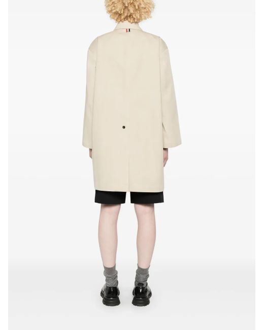 Thom Browne Natural Cotton Trench Coat