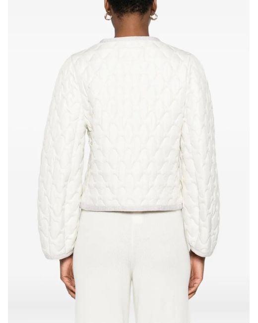Fabiana Filippi White Steppjacke Mit Taschen