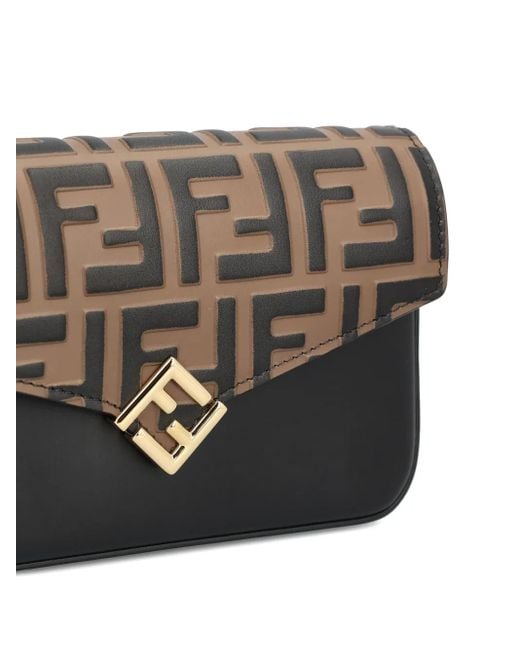 Fendi モノグラム チェーンウォレット Black