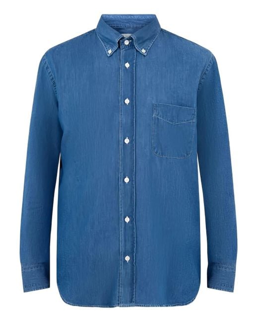 Chemise Boutonnée À Poche Poitrine Hartford pour homme en coloris Blue