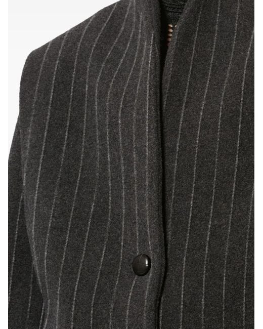 Isabel Marant Black Dyogo Pinstripe Button Jacket