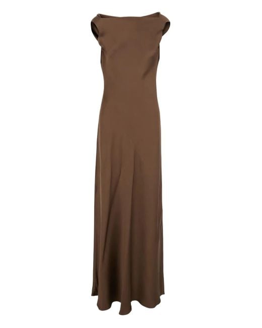 Antonelli Mara Maxi-Jurk Met Col in het Brown