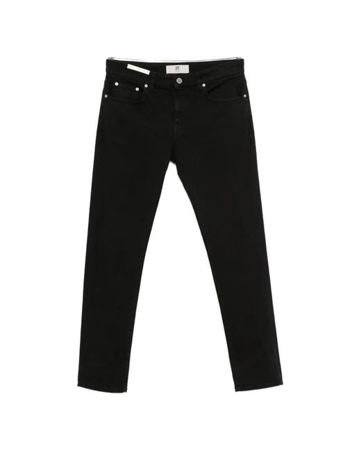 PT Torino Black Logo-Patch Jeans for men