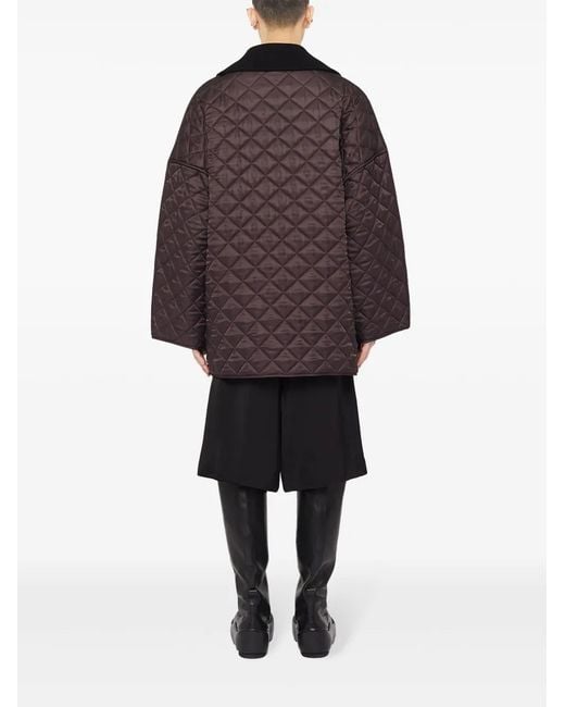 Jil Sander Brown Quilted Viscose Oversized Jacket for men