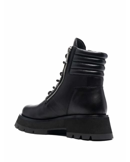 3.1 Phillip Lim Black Kate Double-Zip Boots