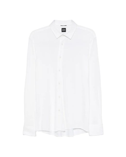 Boss White Long-Sleeves Shirt for men