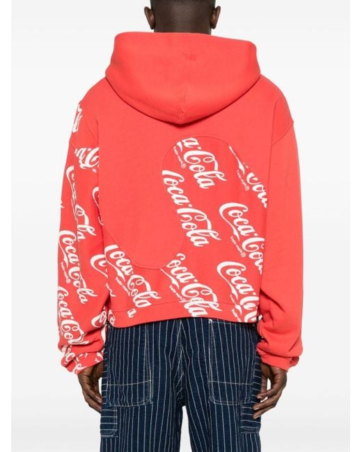 Sudadera con estampado Coca-Cola ERL de hombre de color Red