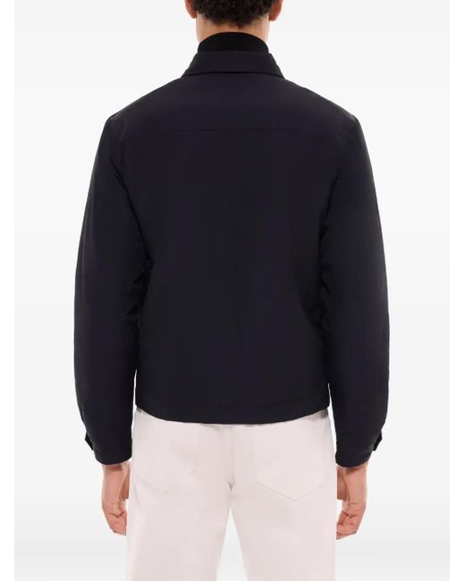 Fursac Blue Zip-Front Bomber Jacket for men