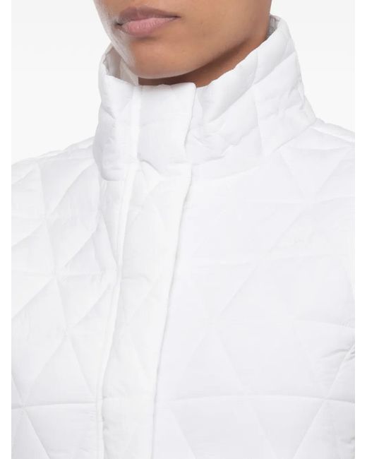 K-Way White Quilted Sleeveless Gilet