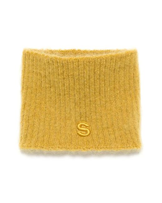 Sciarpa Con Ricamo di Sacai in Yellow