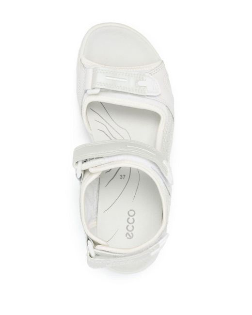 Ecco White Offroad Panelled Sandals