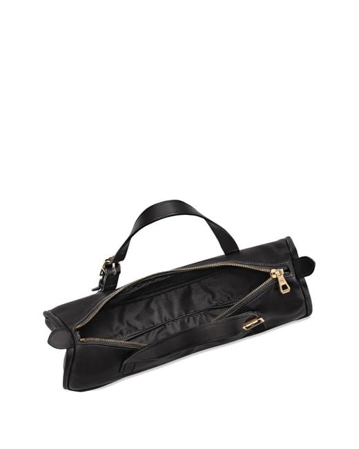Longchamp Black L Looong Buckle-Strap Shoulder Bag