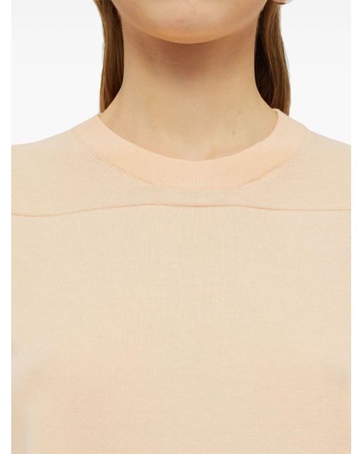 Jil Sander Natural Short-sleeve Cotton Knitted Top