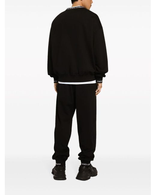 Pantalon de jogging à taille logo Dolce & Gabbana pour homme en coloris Black