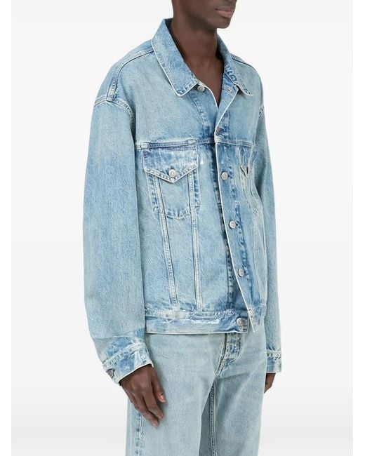 Maison Margiela Blue Tape-Detail Denim Jacket for men