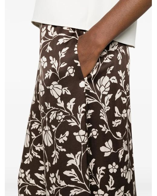 Pennyblack White Floral-Pattern Trousers