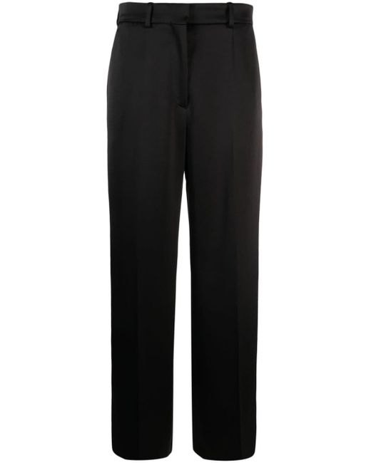 Pantalones rectos con cierre oculto Lanvin de color Black