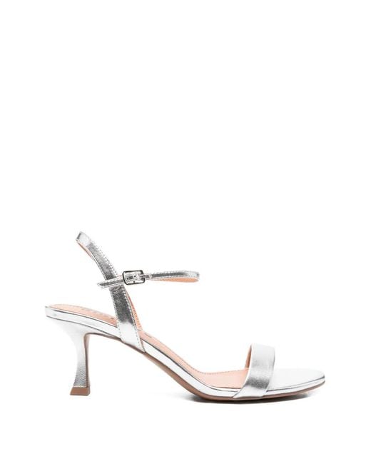 Bibi Lou White Buckle-Strap Sandals