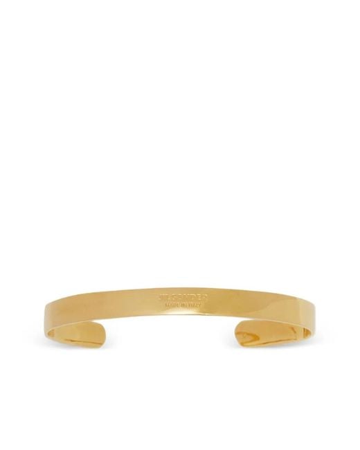 Jil Sander Metallic Engraved-Logo Bracelet