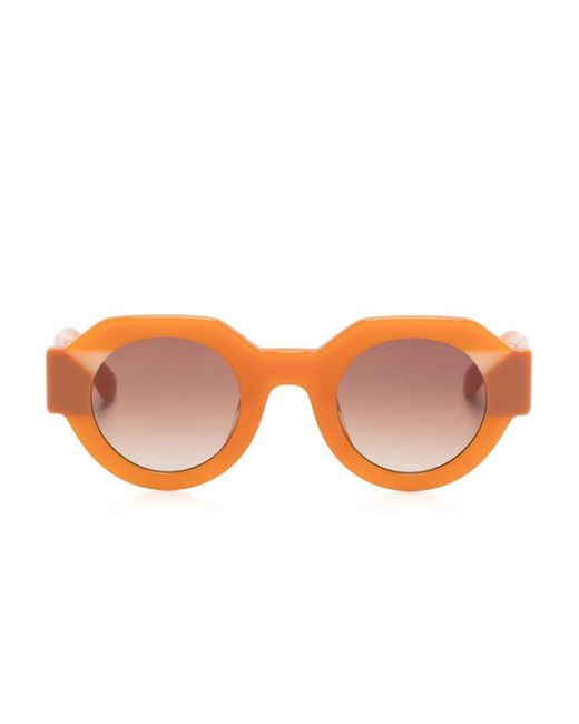 Kaleos Eyehunters Orange Foote Round-frame Sunglasses