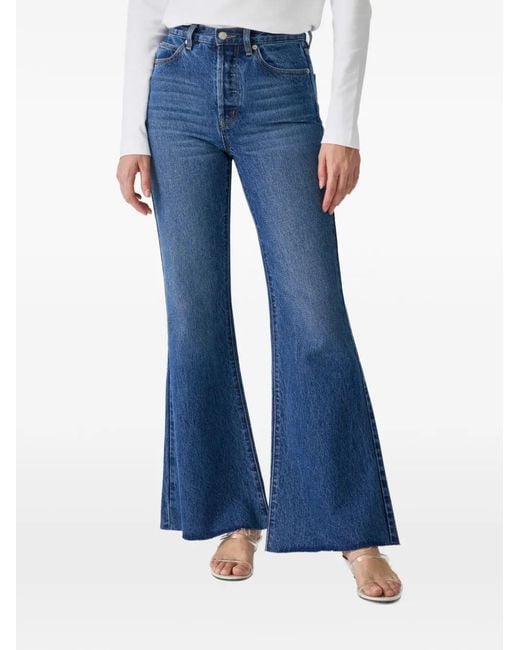 Hey Joanie Blue Eclipse Fray Flared Jeans