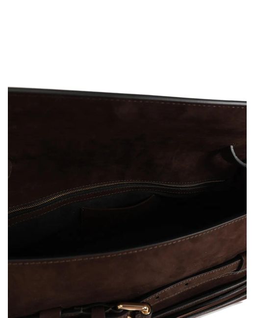 Moschino Brown Tie Me Shoulder Bag