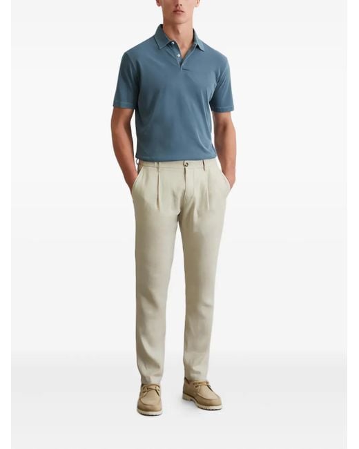 Marc O' Polo Blue Cotton Polo Shirt for men